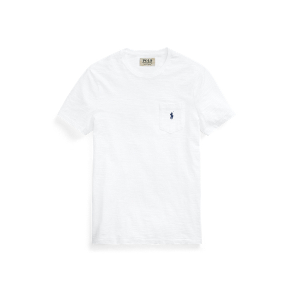 Polo Ralph Lauren Custom Slim Fit Jersey Pocket T-Shirt L White